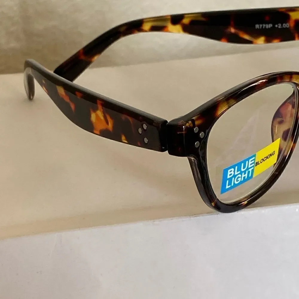 💼Tortoise Shell Readers with Blue Light Protection +2.00 Power - Picture 5 of 6